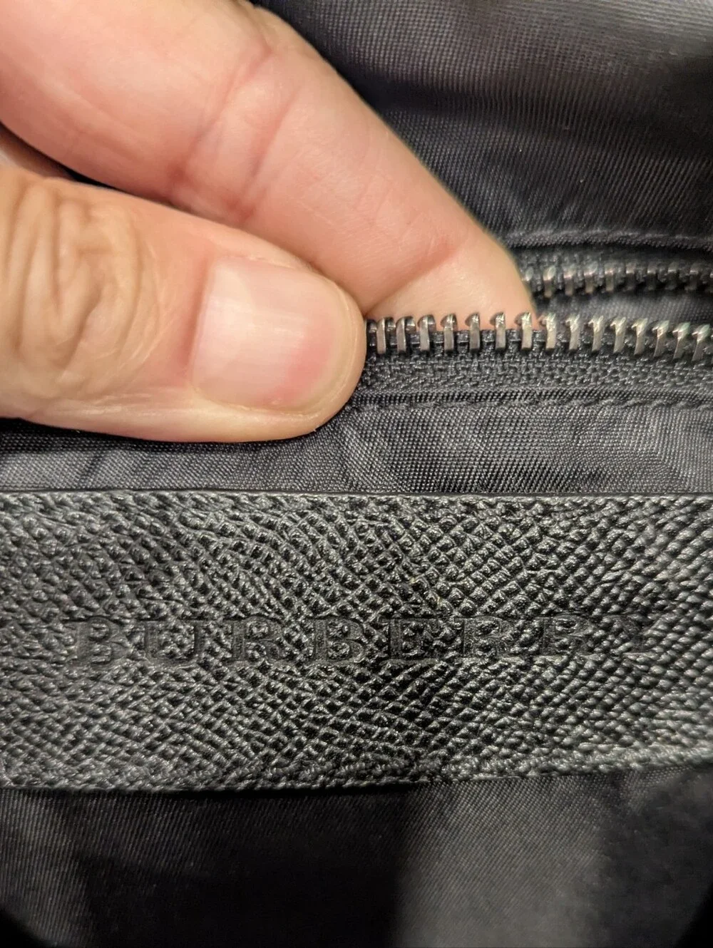 Burberry Black Smoke Check Nylon Crossbody Small Messenger Bag